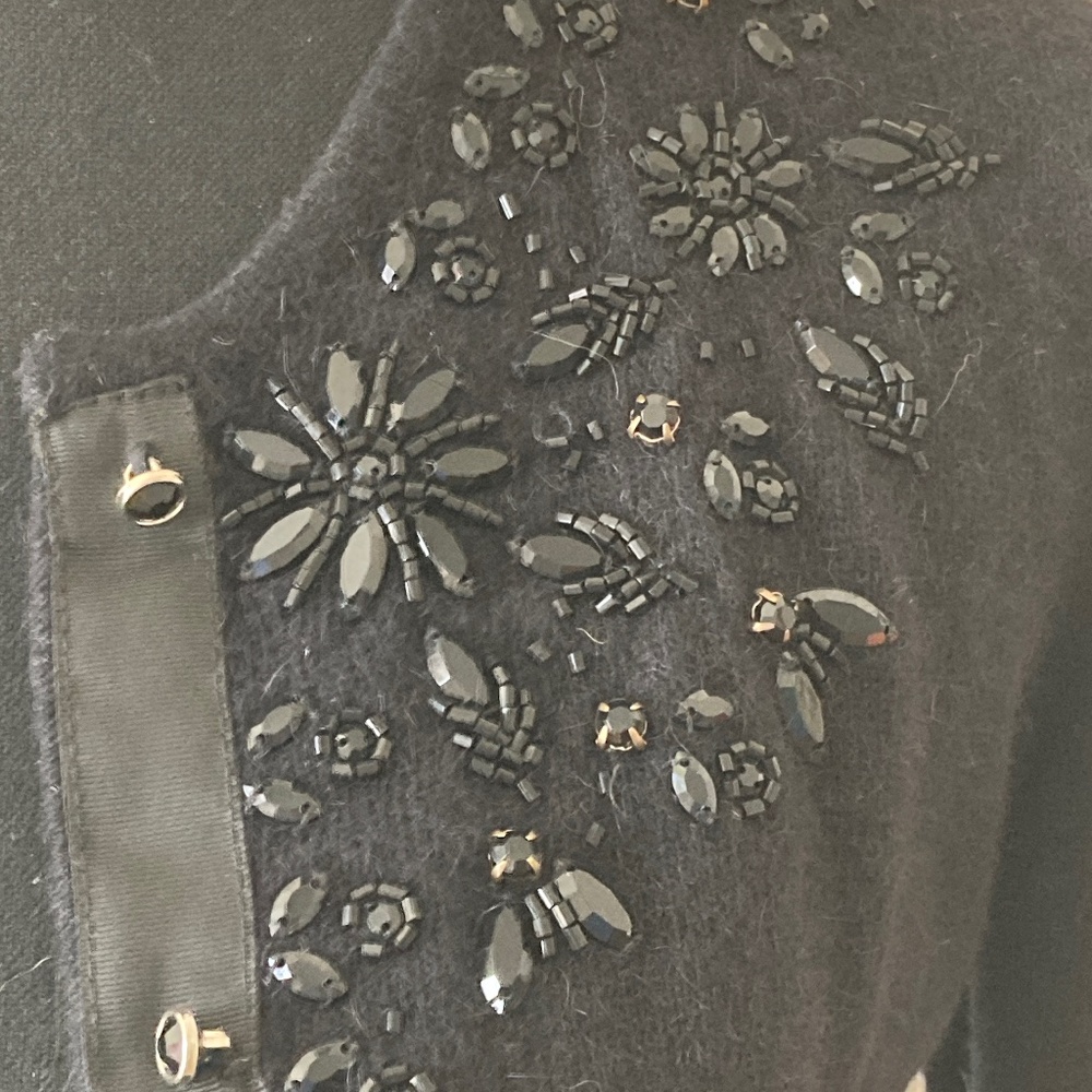 Rare Free People Y2K Beaded Wool Cardigan XS - Picture 2 of 9
